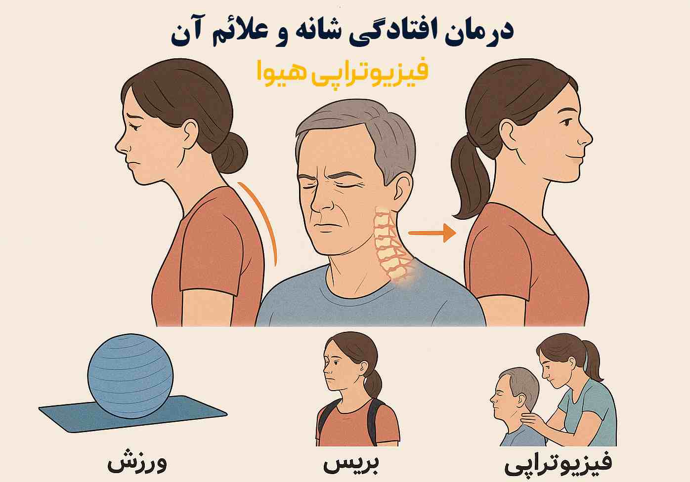 درمان افتادگی شانه