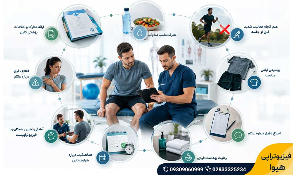 آمادگی قبل از فیزیوتراپی